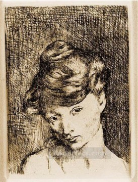 Tete de femme Madeleine 1905 Cubists Oil Paintings